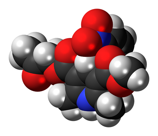 Free aranidipine calcium channel blocker molecule illustration