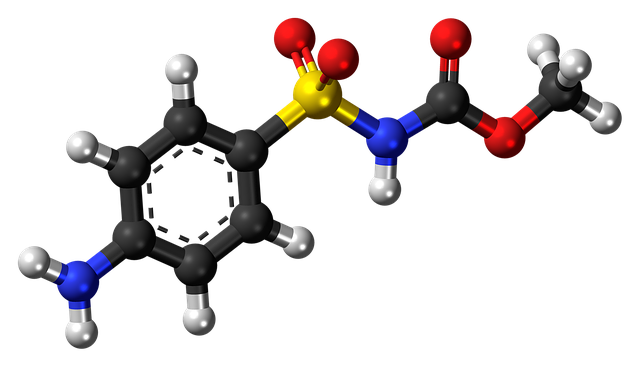 Free asulam molecule herbicide illustration