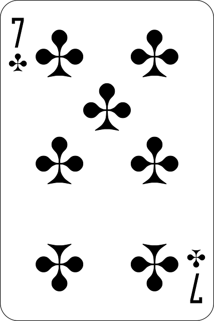 Free clubs seven deck vector
