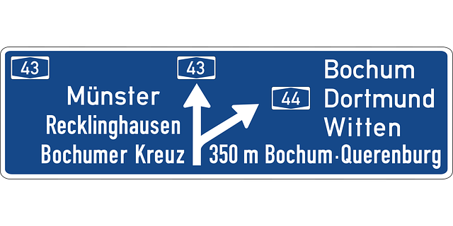 Free autobahn road sign symbol vector