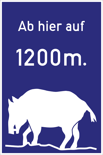 Free autobahn road sign deer crossing vector