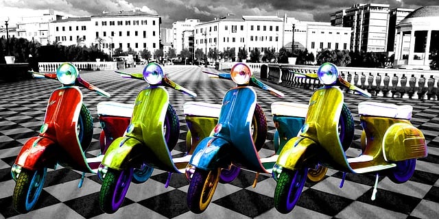 Free scooters bikes artwork illustration