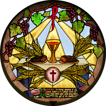 Potřísněný, Sklo, Okno, Eucharistie