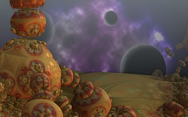 Free space modern science illustration