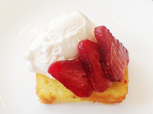 Bolo, Morango, Sobremesa, Comida, Creme