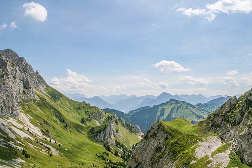 Berge, Alpen, Tannheimer Tal, Rote Flüh