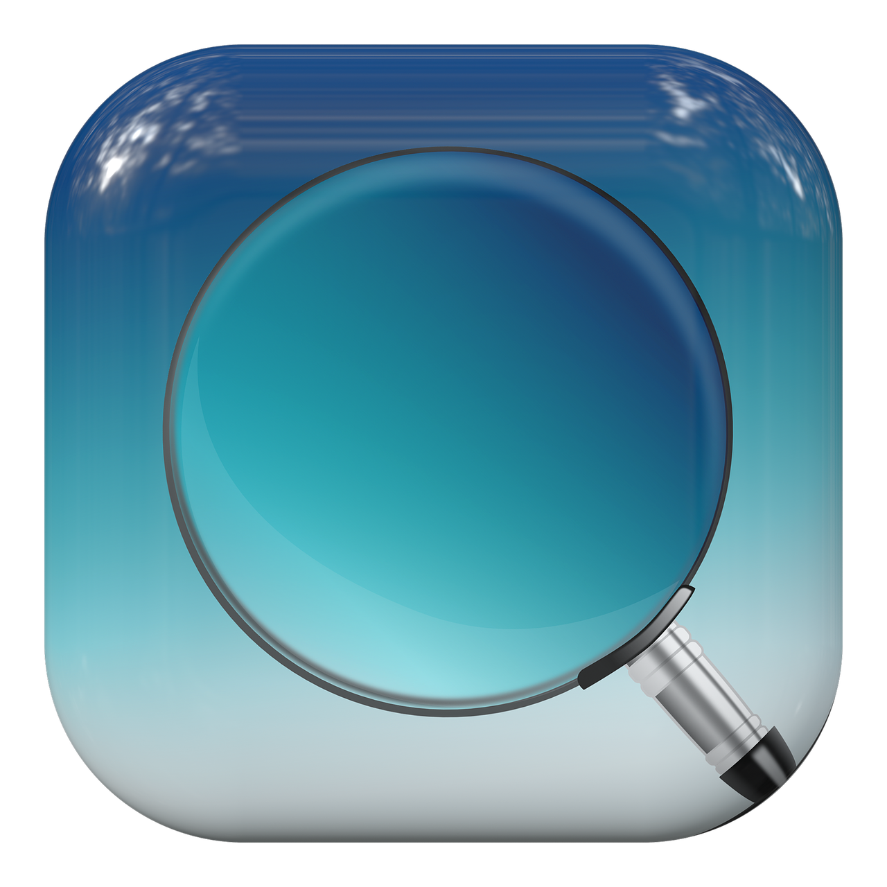 Free button stud magnifying glass illustration