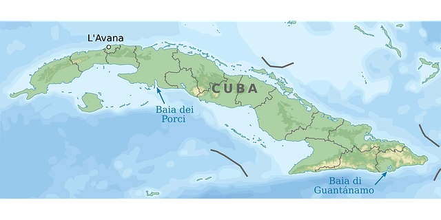 Golful Porcilor, Cuba, Hartă, Geografie