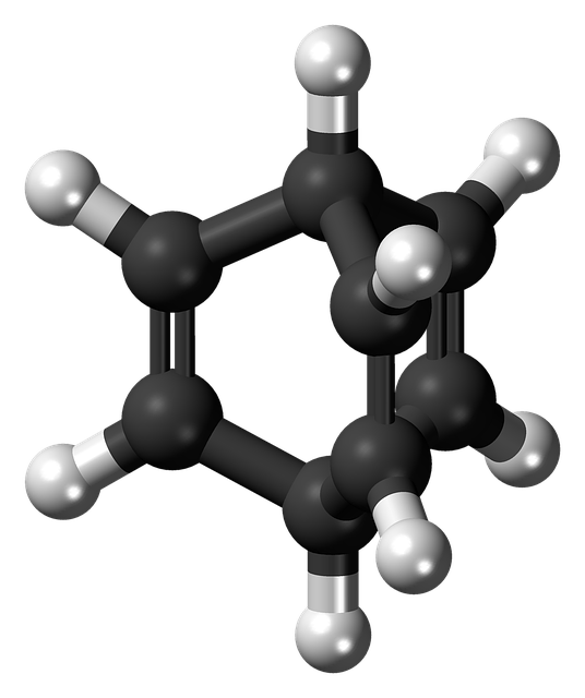 Free barrelene molecule ball illustration