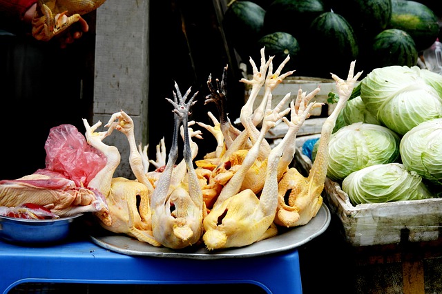 Pollo, Mercado, Comida, Nuevo, Cocinando