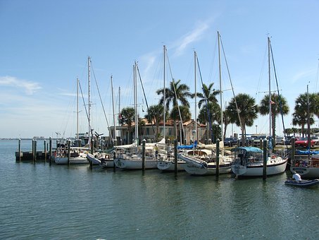 Boote, Wasser, Palmen, Sommer, Ferien
