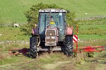 hay, tractor, hay making