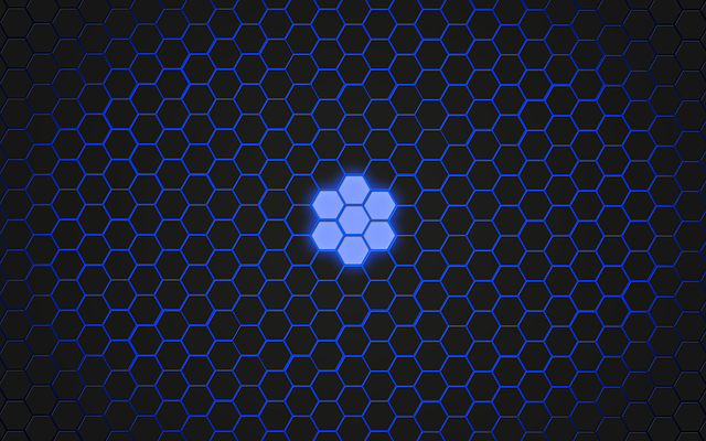 Free exagons blue wallpaper illustration