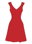 dress, red, white