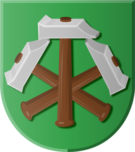 Free coat of arms beets hammers vector