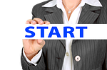 businesswoman, start, at the beginning
