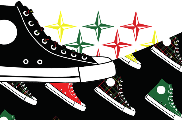 Free shoes skirt stars vector