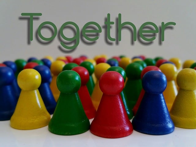 Free group be strong together cohesion illustration