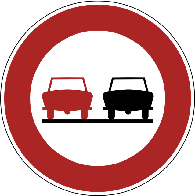 Free overtaking restriction prohibition illustration