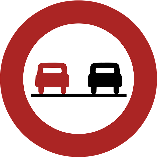 Free restriction prohibition overtaking illustration
