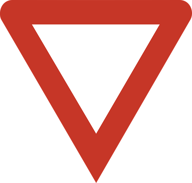 Free give way danger warning vector
