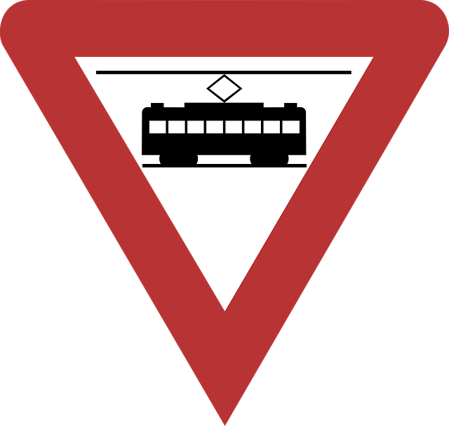 Free give way danger warning vector