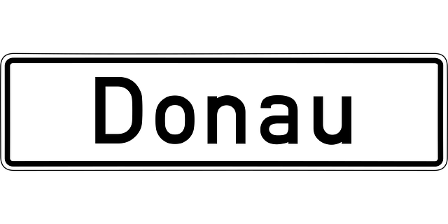 Free danube river road sign vector