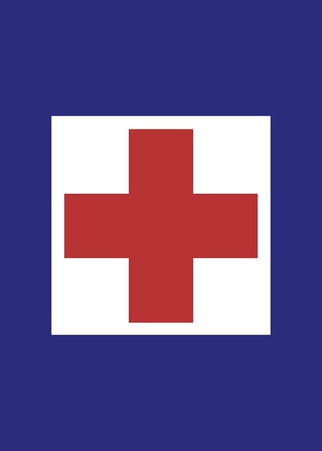 Free emergency medical care road sign illustration