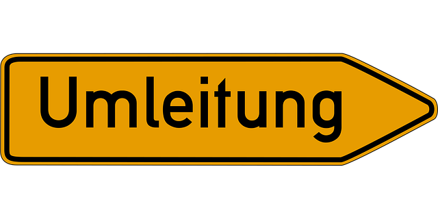 Free detour bypass road sign vector