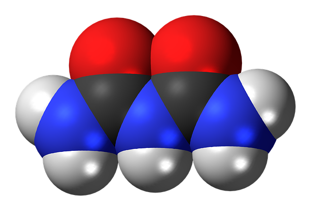 Free biuret molecule model illustration