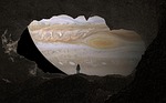 cave, jupiter, astronaut