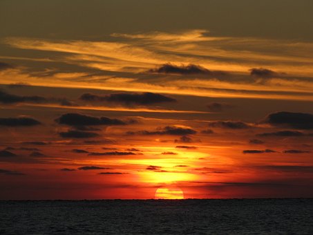 Free Sunset North Sea photo and picture