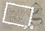 love, you, card