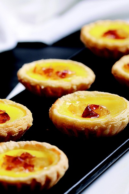 Free Chinese Food Peach Butter Tart photo and picture