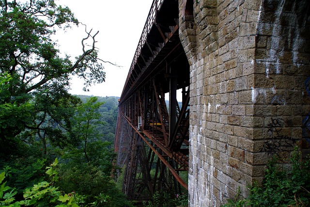 Free Railroad Tracks Railroad Bridge photo and picture
