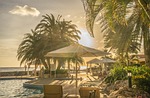 sunset, cabana, beach