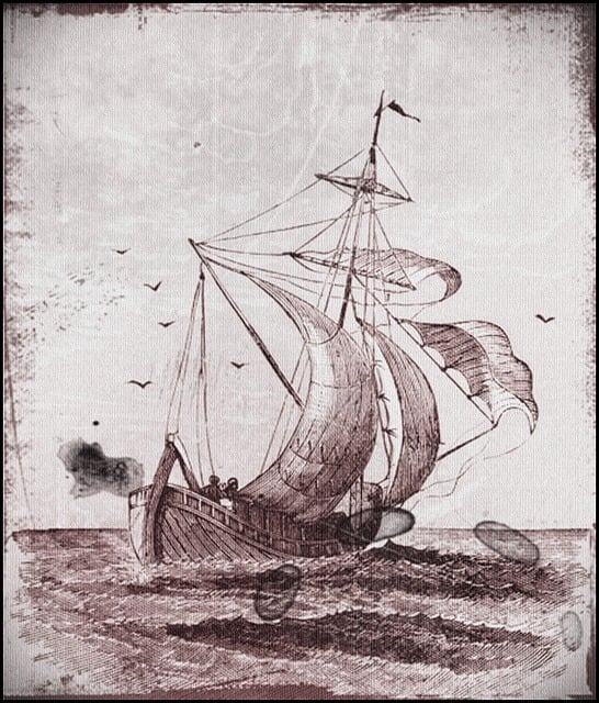 Free ship vintage nautical illustration