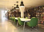 library, books, corridor