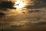 sunset, rays of light, evening