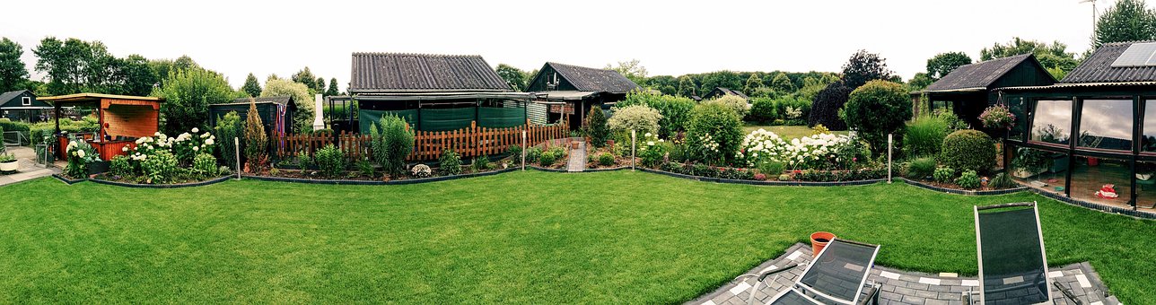 Garten, Schrebergarten, Gras, Wiese