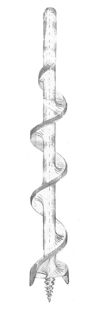 Free drill wood drill tool illustration