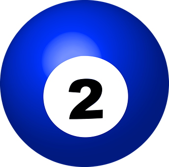 Free Pool Ball Number 2 vector and picture
