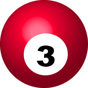 Free Pool Ball Number 3 vector and picture