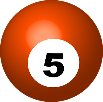 Free Pool Ball Number 5 vector and picture