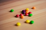 skittles, candy, food