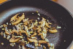mushrooms, skillet, pan
