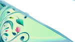 half frame design, flower design, background