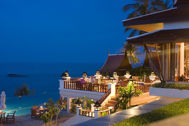 Hotel, Zee, Schemering, Lichten