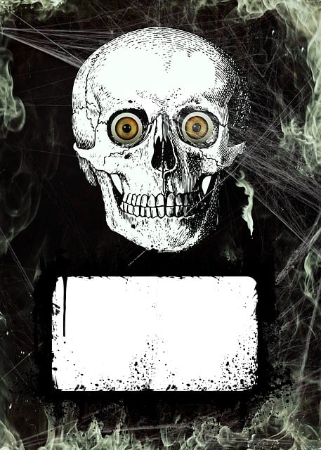 Hodeskalle, Øyne, Halloween, Skummelt