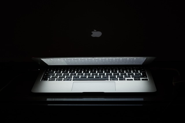 Rechner, Macbook, Apfel, Laptop